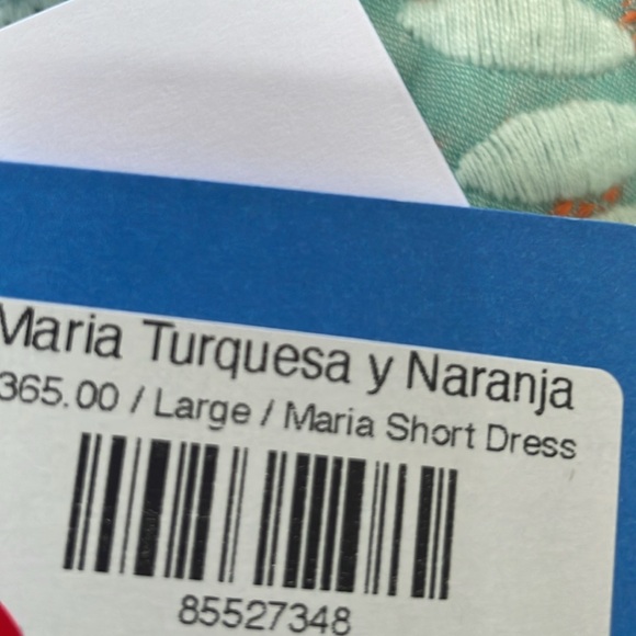 Mi Golondrina | Maria Turquesa Naranja Short Dress - Picture 4 of 7